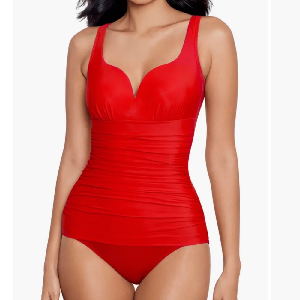Miraclesuit Red One-Piece Swimsuit 10